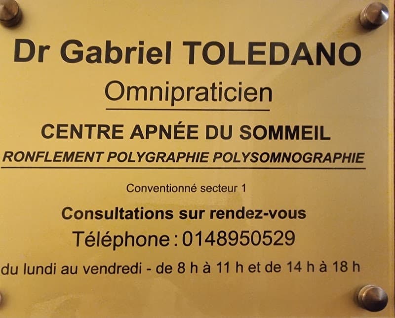 Photo de Dr Gabriel TOLEDANO - Médecin du sommeil (troubles respiratoires du sommeil)