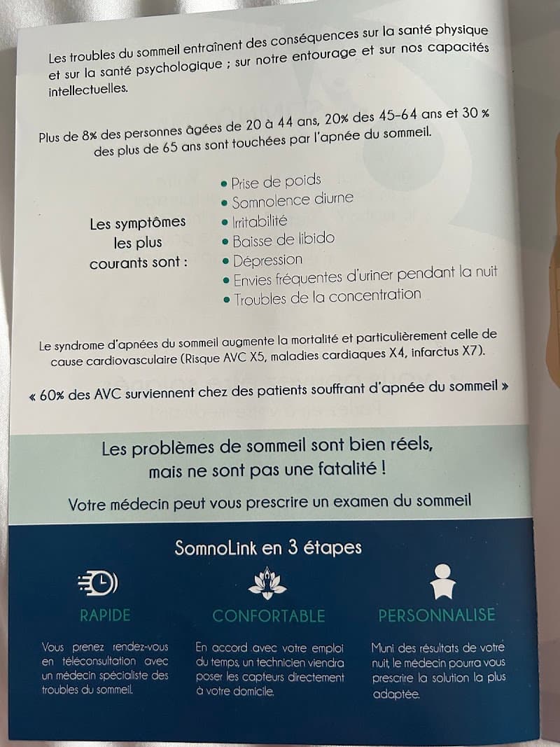 Photo de SomnoLink : spécialiste du sommeil à domicile