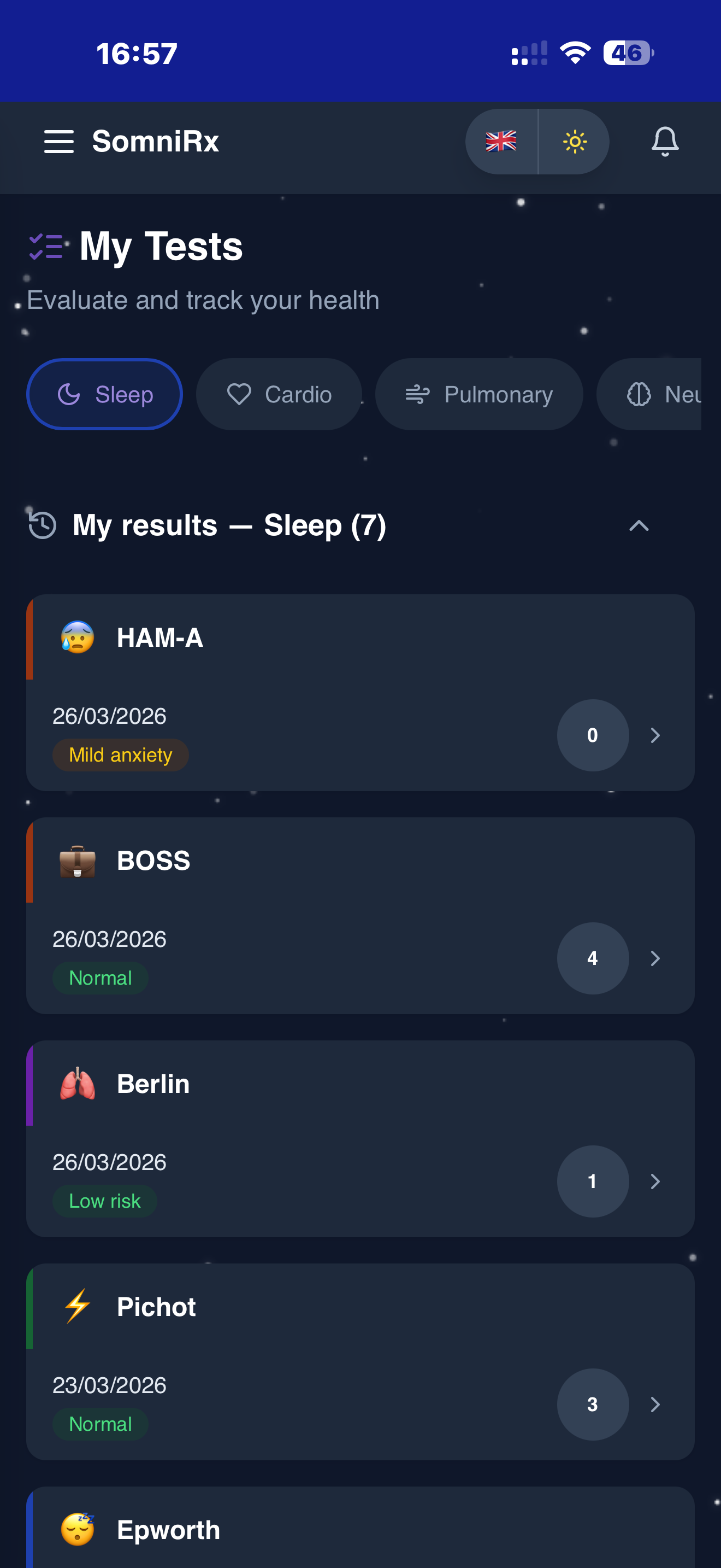Tests cliniques SomniRx